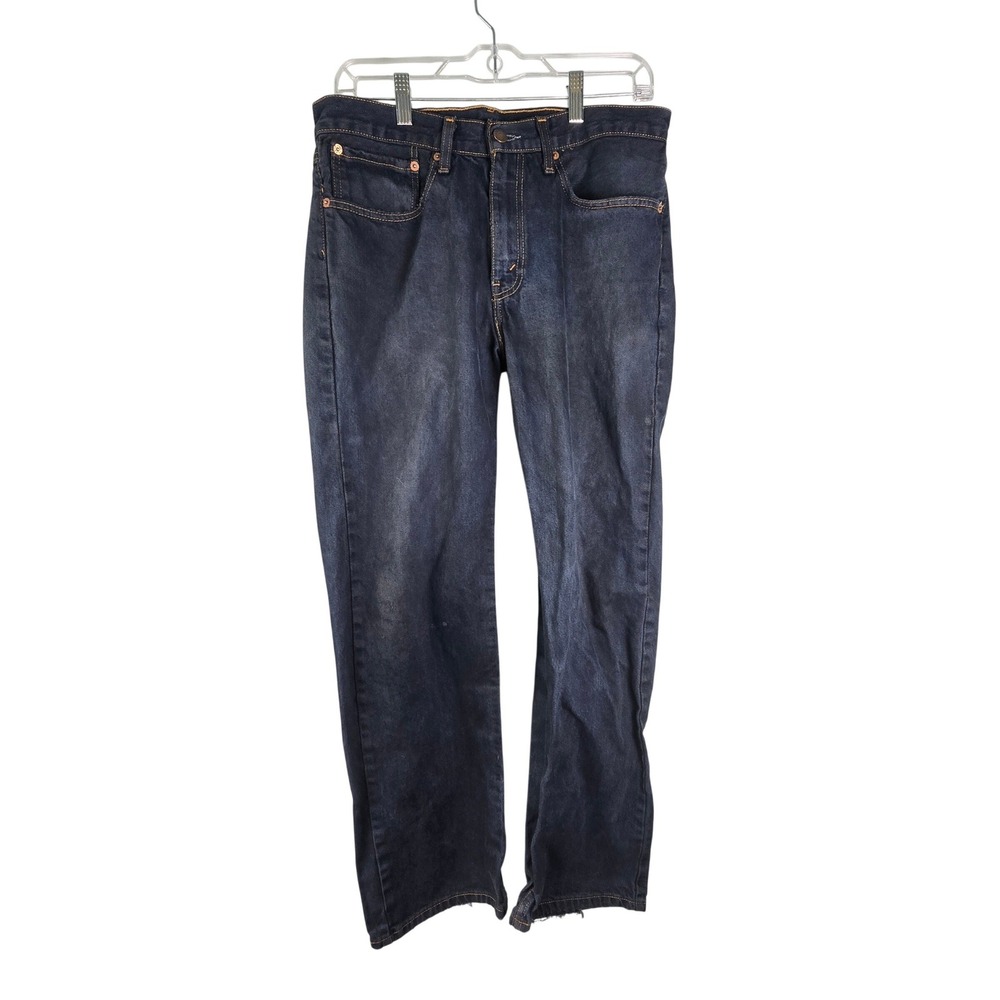 Levis 751 Standard Fit Jeans Mens 32x30 Dark Wash Indigo Straight Leg Denim
